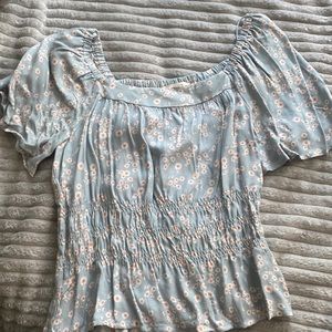 Light blue blouse top